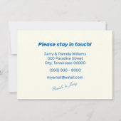 テネシー・ボランティアーズ 案内状 (裏面)