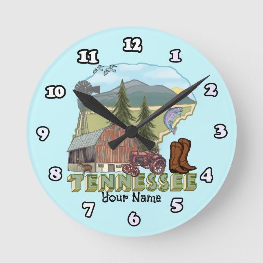 テネシー ラウンド壁時計 (正面)