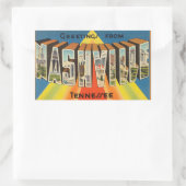 テネシー、Sheet of 4 Nashvilleスタンプ 長方形シール (バッグ)