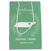 テネッセ結婚式のパーティーへようこカスタムそ ミディアムペーパーバッグ (正面)