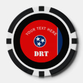 テネパーソナライズされたシー州旗 ポーカーチップ (正面)