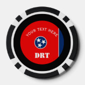 テネパーソナライズされたシー州旗 ポーカーチップ (裏面)