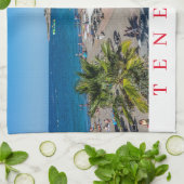 テネリフェビーチティータオル キッチンタオル (折り畳み)