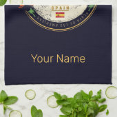 テネリフェ島とオウムカナリア諸島スペインヴィンテージ キッチンタオル (折り畳み)