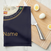 テネリフェ島とオウムカナリア諸島スペインヴィンテージ キッチンタオル (四つ折り)