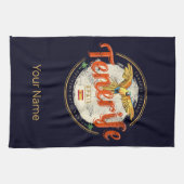 テネリフェ島とオウムカナリア諸島スペインヴィンテージ キッチンタオル (横)