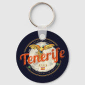 テネリフェ島とオウムカナリア諸島スペインヴィンテージ キーホルダー (正面)