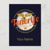 テネリフェ島とオウムカナリア諸島スペインヴィンテージ シーズンポストカード (正面)