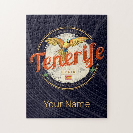 テネリフェ島とオウムカナリア諸島スペインヴィンテージ ジグソーパズル (縦)