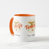 テネリフェ島とオウムカナリア諸島スペインヴィンテージ マグカップ (正面左)