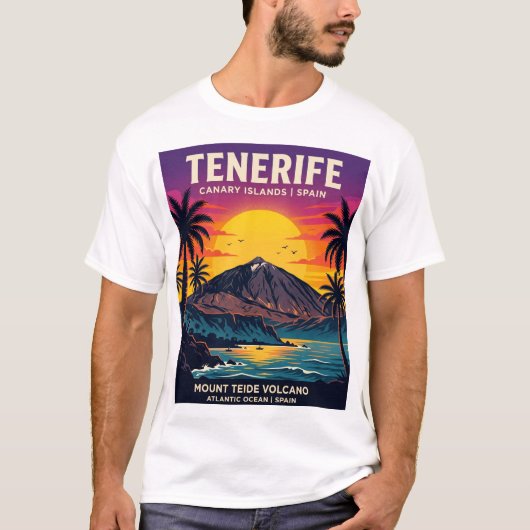 テネリフェ島 カナリア諸島 スペイン Tシャツ (正面)