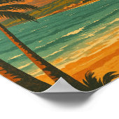 テネリフェ島 カナリア諸島 マウンテンテイデ旅行 ヴィンテージ ポスター (角)