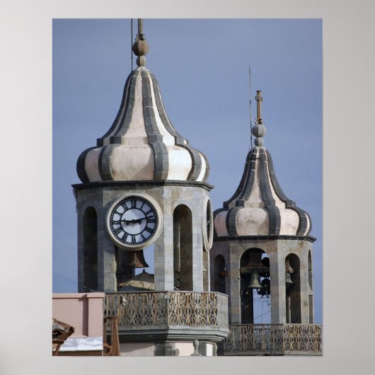 テネリフェ州ラオロタヴァのムーア様式の建築 ポスター (正面)