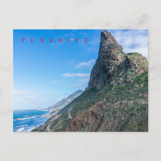 テネリフェ穴賀山ビューハガキ ポストカード (正面)