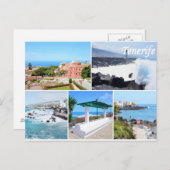 テネリフェ葉書からの挨拶 ポストカード (正面/裏面)