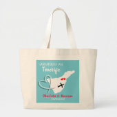 テネリフェ行き先の結婚式へようこそ ラージトートバッグ (正面)