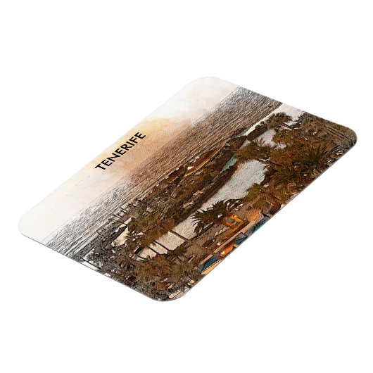 テネリフェ・カナリアススペインヴィンテージ旅行 マグネット (左側)