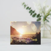 テネリフェ、夕べ灯 ポストカード (スタンド正面)