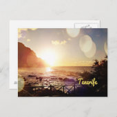 テネリフェ、夕べ灯 ポストカード (正面/裏面)