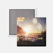 テネリフェ、夕べ灯 マグネット (正面/裏面)