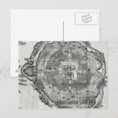 テノチティトランの地図 ポストカード (正面/裏面)