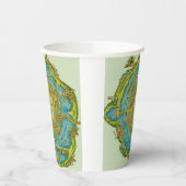 テノチティトラン地図アステカ古都 紙コップ (左)