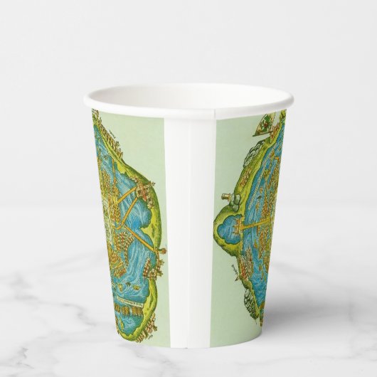 テノチティトラン地図アステカ古都 紙コップ (右)