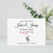 テノールホーンミュージシャン結婚式日付を保存 (スタンド正面)