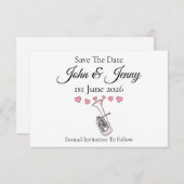 テノールホーンミュージシャン結婚式日付を保存 (正面/裏面)