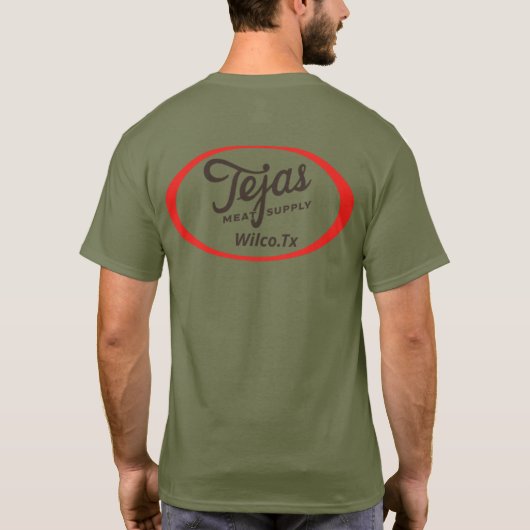 テハス肉類供給 Tシャツ (裏面)