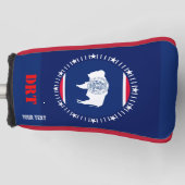 テパーソナライズされたキストワイオミング状態フラグ ゴルフヘッドカバー (正面)