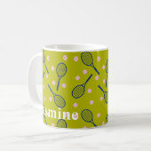 テパーソナライズされたニス選手のマグ コーヒーマグカップ (正面左)