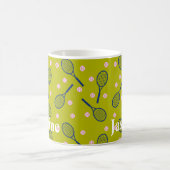 テパーソナライズされたニス選手のマグ コーヒーマグカップ (中央)