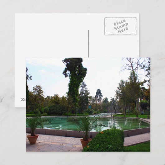 テヘランの公園 ポストカード (正面/裏面)