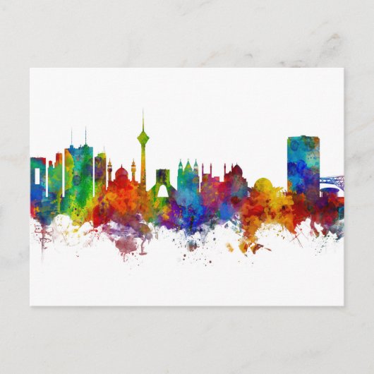 テヘラン・イラン・スカイライン ポストカード (正面)