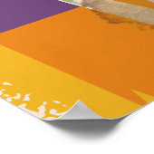 テヘラン・ヴィンテージ旅行のポスターに航空便で ポスター (角)