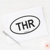 テヘラン「THR」 楕円形シール (封筒)