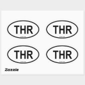 テヘラン「THR」 楕円形シール (シート)