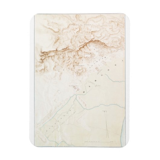 テベスのポスター遺跡の地形図 マグネット (縦)