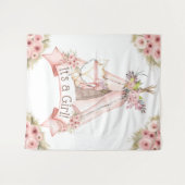 テペイキツネ部族ベビーシャワー背景 タペストリー (正面(横))