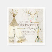 テペボホトライバルディアアントラーボーイ赤ちゃんシャワー スタンダードカクテルナプキン (正面)