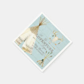 テペボホトライバルディアローズ男の子ベイビーシャワー スタンダードカクテルナプキン (角)