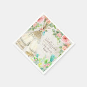 テペボホトライバルベビーガールシャワーバラサボテン スタンダードカクテルナプキン (角)