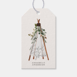 テペモダンエ葉ボヘミアンスタイリッシュ裏庭 ギフトタグ