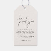 テペモダンエ葉ボヘミアンスタイリッシュ裏庭 ギフトタグ (裏面)