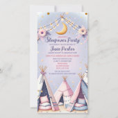 テペースリーポバースランバーデジタルパーティー招待状 セーブザデート (正面)