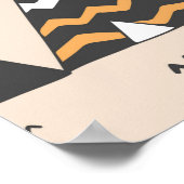 テペ模様。ウィグアム先住民アメリカの夏のテント ポスター (角)