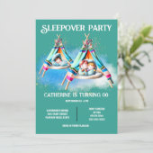 テペ目の睡眠の眠りパーティー子供のおもしろい 招待状 (スタンド正面)