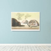 テマザリ式(カラー版木、銅版、版画) キャンバスプリント (インサイチュ (ウッドフロア))