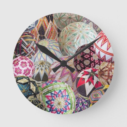 テマリモンタージュ時計 ラウンド壁時計 (正面)